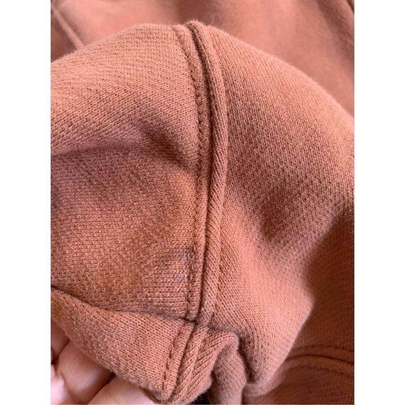 Spiritual Gangster Shay 1/2 Zip Pullover Sweatshirt Deep Rust Size S - Picture 10 of 12